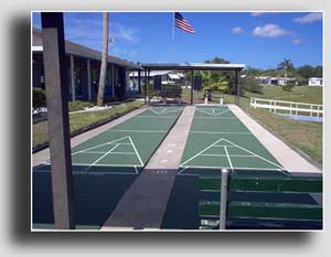 Stay active and enjoy a game of shuffleboard