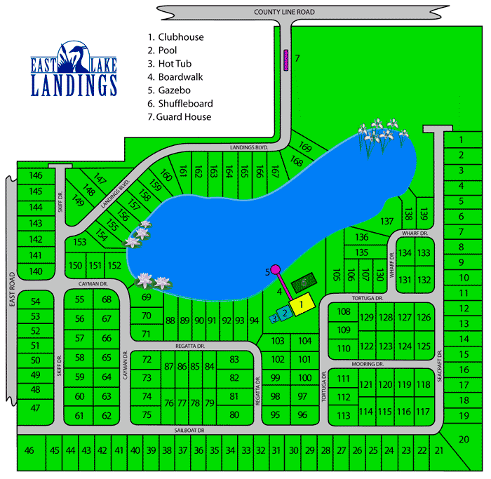 East Lake Landings Site Map